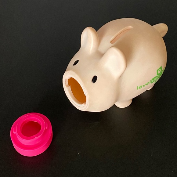 Lot of 3 NEW Piggy Bank Shatterproof Level Up Coin Bank w/ Removable Snout - Picture 5 of 7